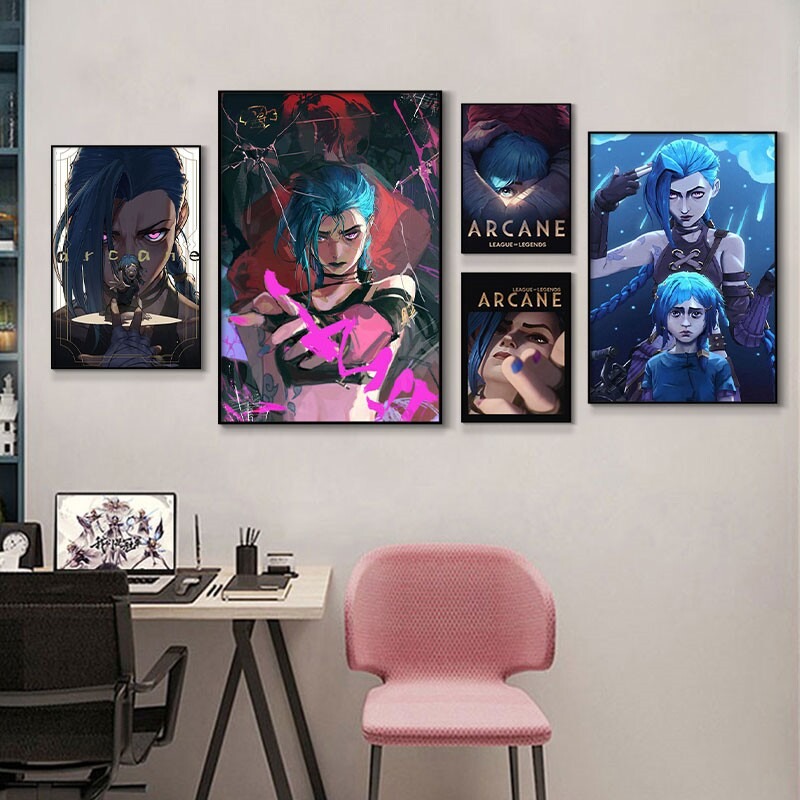 Esports Gaming Stocks - Постер Arcane Jinx Close-Up без рамки,