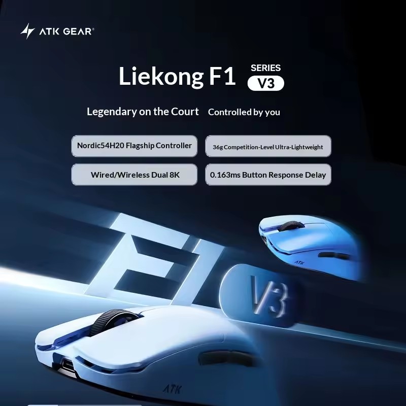 Беспроводная мышь ATK F1 V2/V3 – обзор и цена Esports Wireless Gaming Mouse